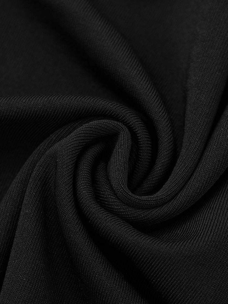 Close-up of black fabric with folds