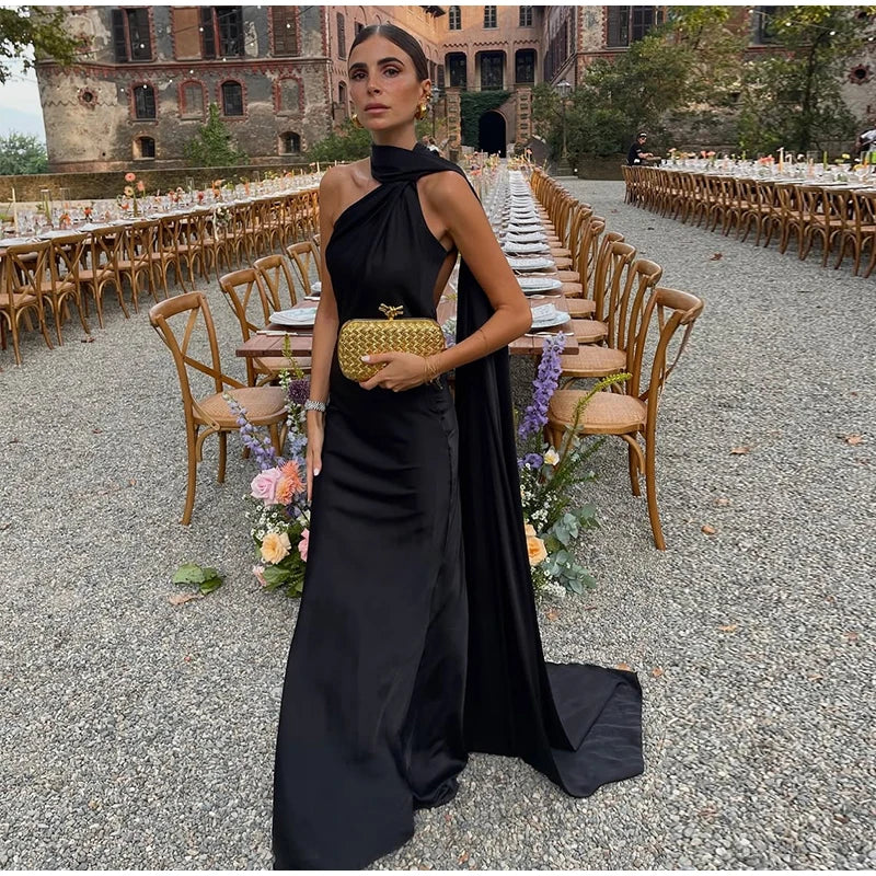 Backless Halter Maxi Dress | Summer 2025 Slim Fit Gown for Women