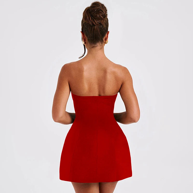 Women's Sexy A-Line Backless Mini Dress | Off Shoulder Bodycon