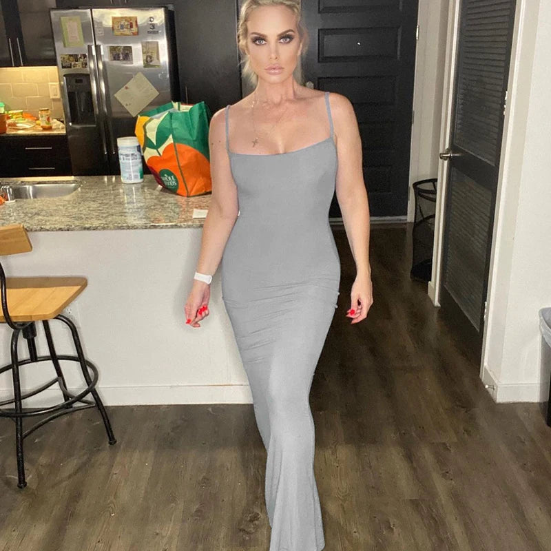 Sexy Backless Bodycon Women Maxi Dress | Sleeveless Club Dress Summer