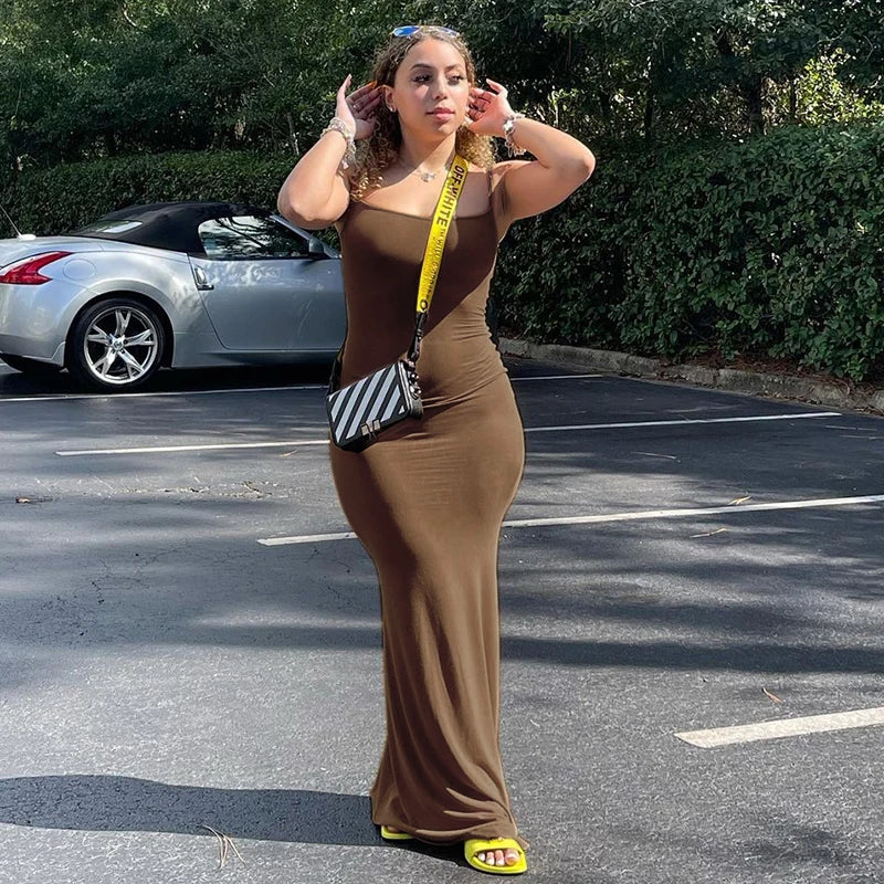Sexy Backless Bodycon Women Maxi Dress | Sleeveless Club Dress Summer